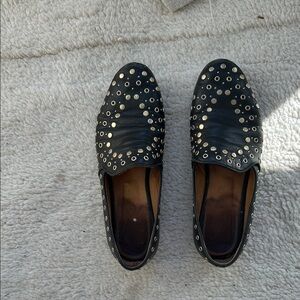 Studded Black Loafers